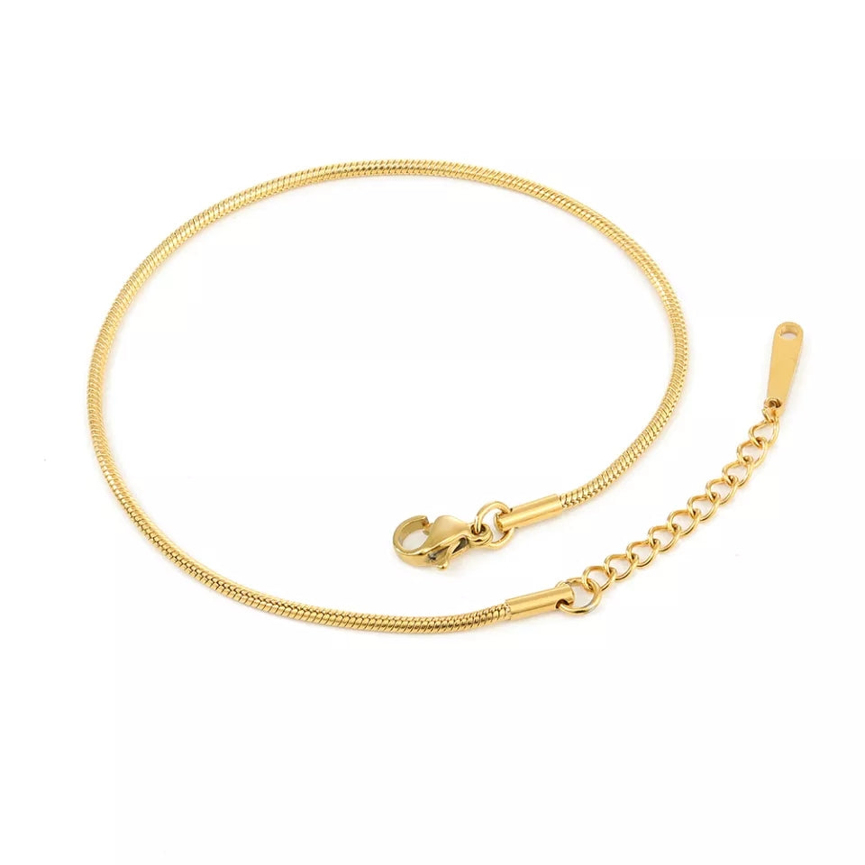 Snake Chain Anklet - Anti Tarnish