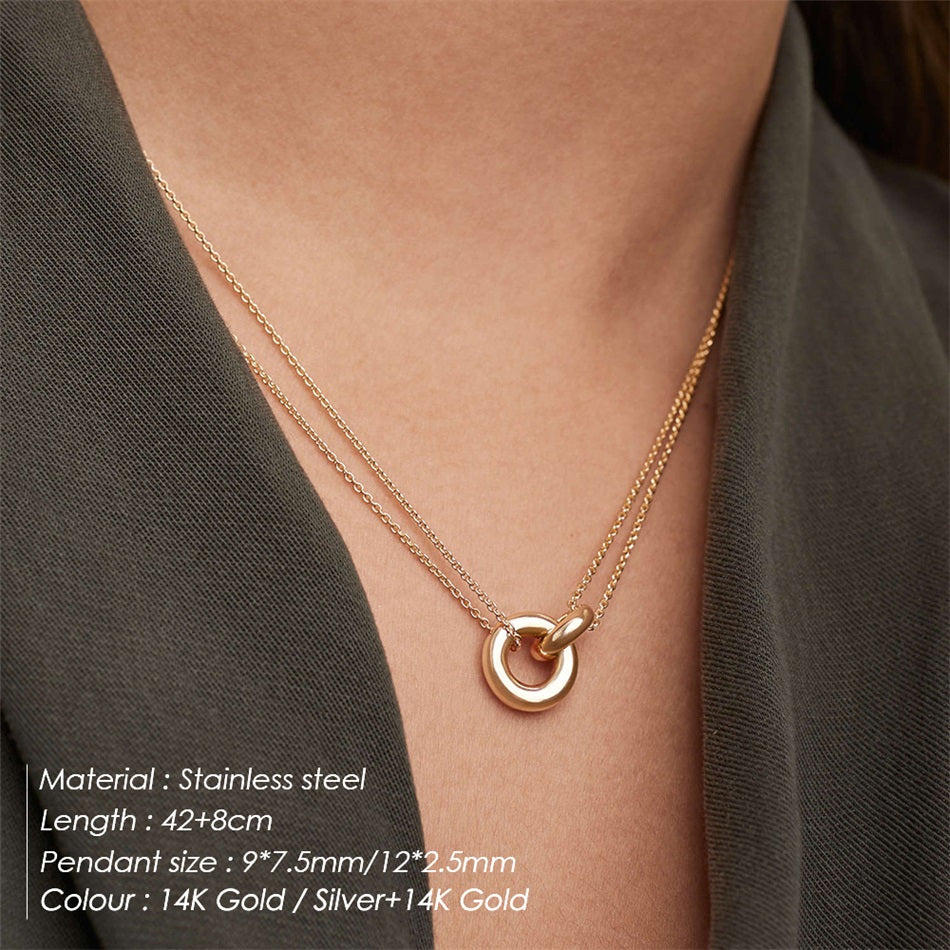 Interlocked Necklace -Stainless Steel